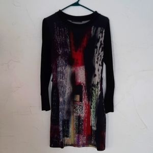 DIDIER PARAKIAN Colorful Dress with pockets sz SM